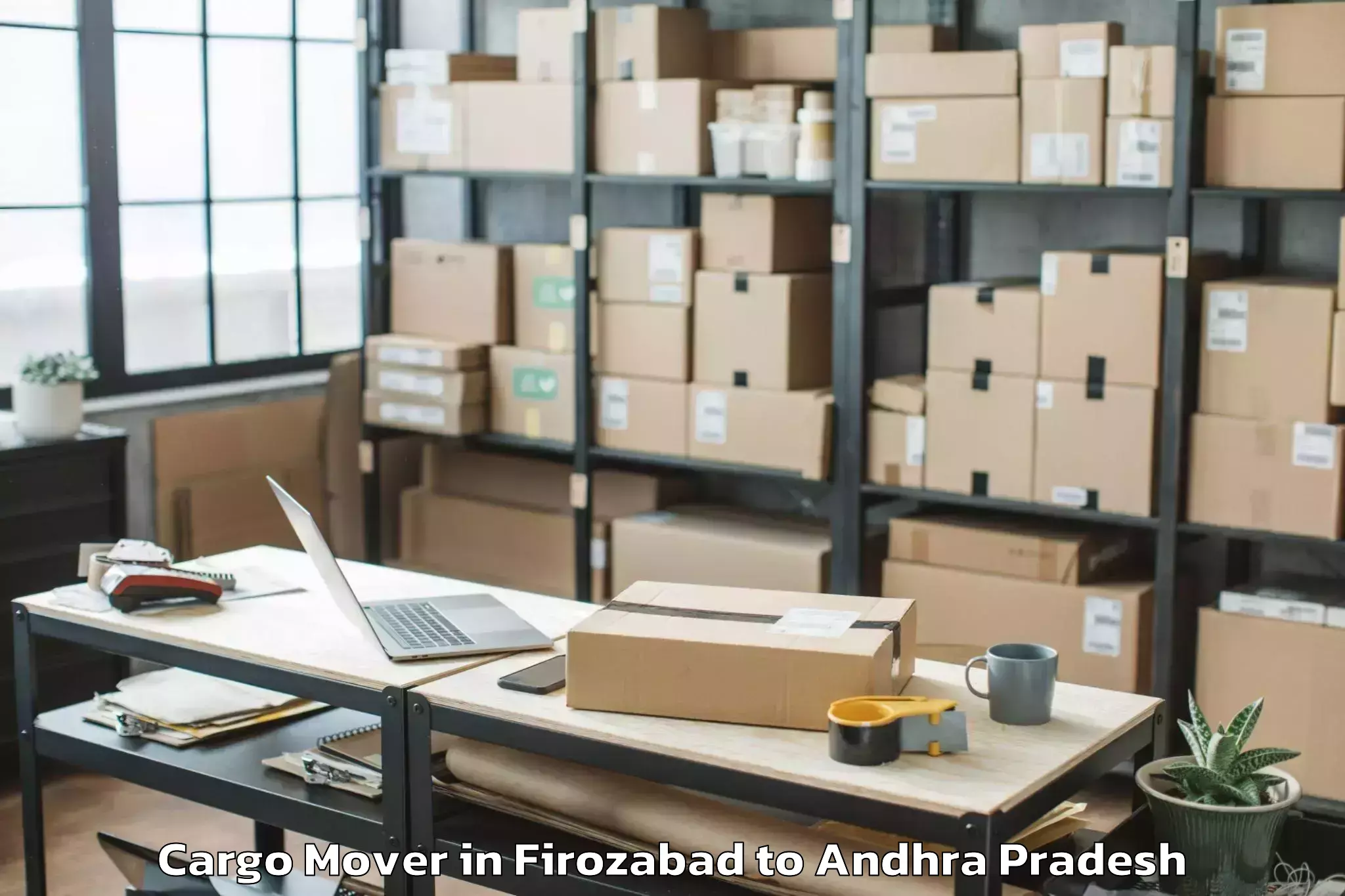 Top Firozabad to Vignan University Guntur Cargo Mover Available